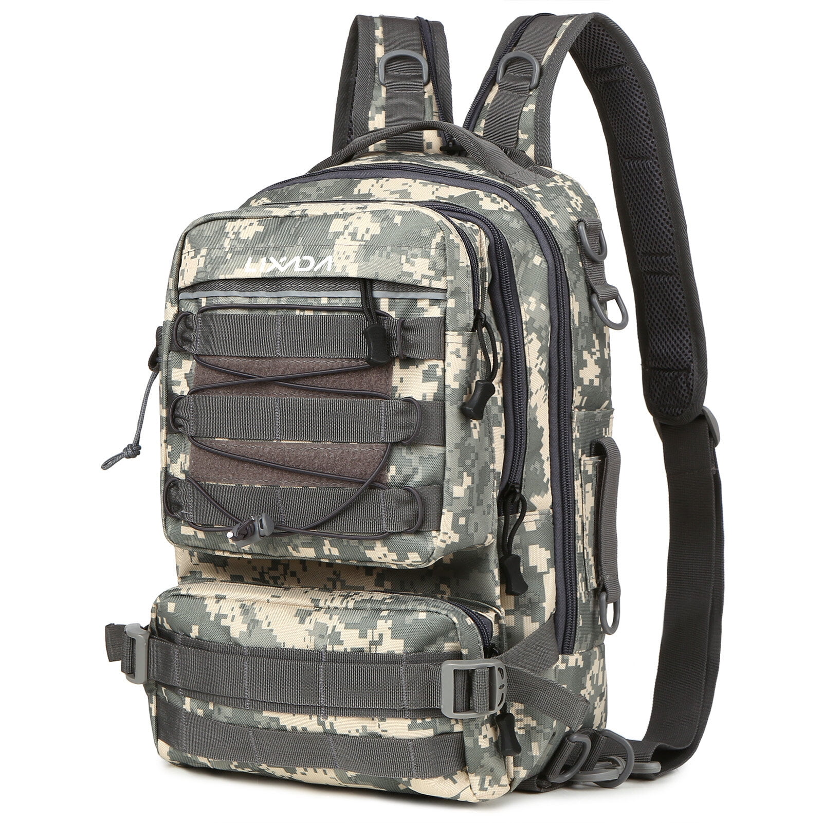 ILure Fishing Bag Multi-Purpose Waterproof Canvas Fishing Reel Lure Tackle Bag Outdoor Shoulder Backpack Fishing Gear Bag - View #6