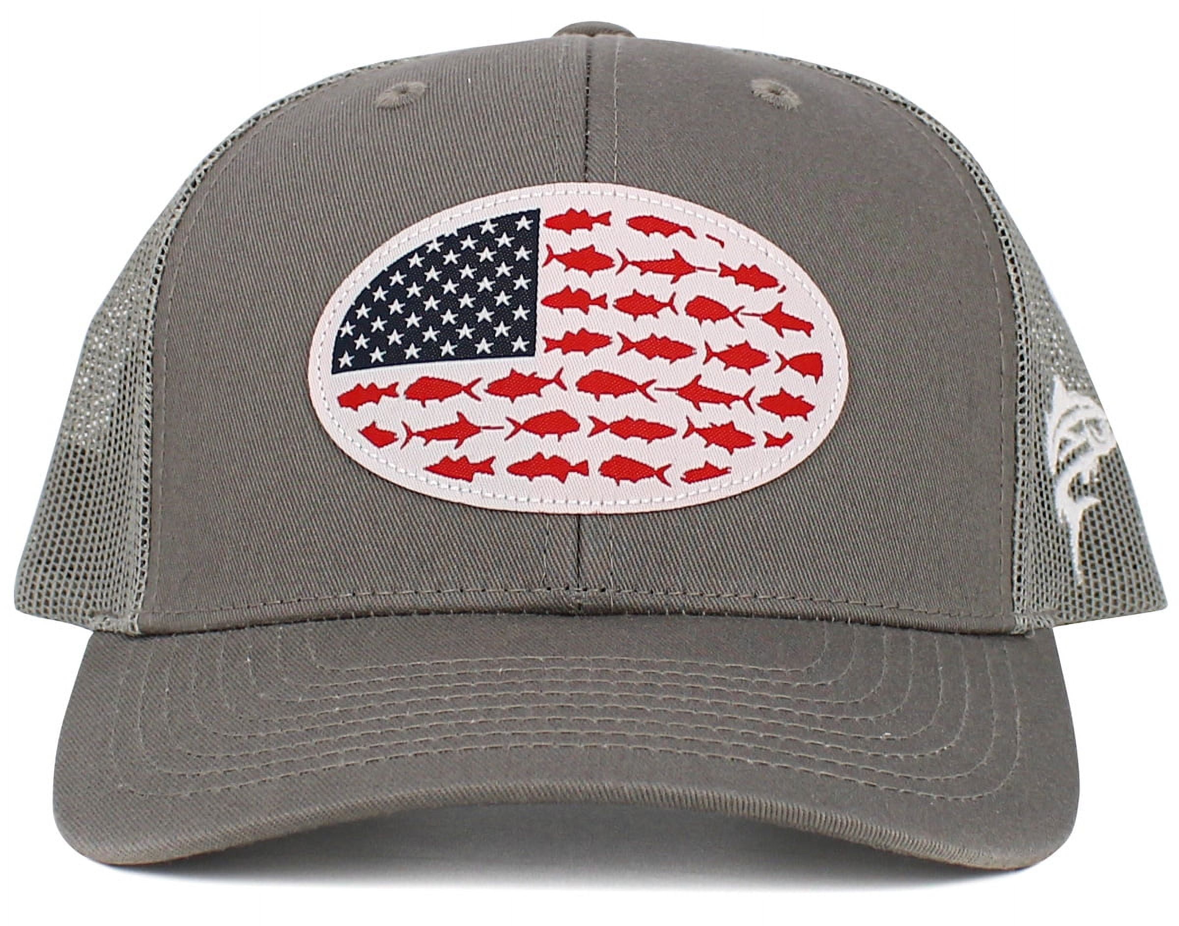 Fishing Tactical Operator Collection with Fishing Flag Patch Cap USA Army  Fashion Fish Outdoors Trucker Twill Mesh 