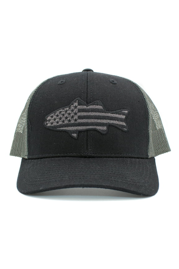 Fishing Tactical Operator Collection with Fishing Flag Patch Cap USA Army Fashion Fish Outdoors Trucker Twill Mesh