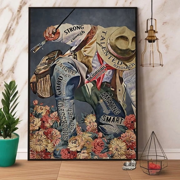 Fishing Talented Enough Victorious Smart Good Enough Fishing Man Flowers Art