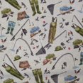 thumbnail image 1 of Fishing Tan Cotton Fabric, 1 of 1