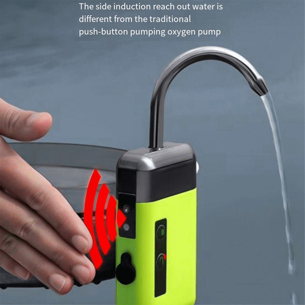 Fishing Tap and Oxygen Pump Tool Automatic Fishing Water Pump Oxygenator for Aquarium Silent Household Dual-Use