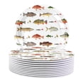 thumbnail image 1 of Fishing Theme Birthday Party Supplies - 10-Count Decorative Paper Plates & Disposable Tableware Set,Festive Fish Design for Kids & Adult Gatherings (Easy Cleanup)‌, 1 of 6