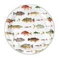 thumbnail image 1 of Fishing Theme Disposable Paper Plates 10-Pack, Kids’ Christmas Birthday Party Decor - 7-Inch Food-Safe Plates, Fun Fish/Hook Prints, Holiday Tableware, Easy-Clean Christmas Party Supplies, 1 of 5