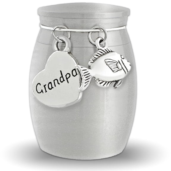 Fishing Themed Mini Urn for Cremation Ashes Keepsake Memorial