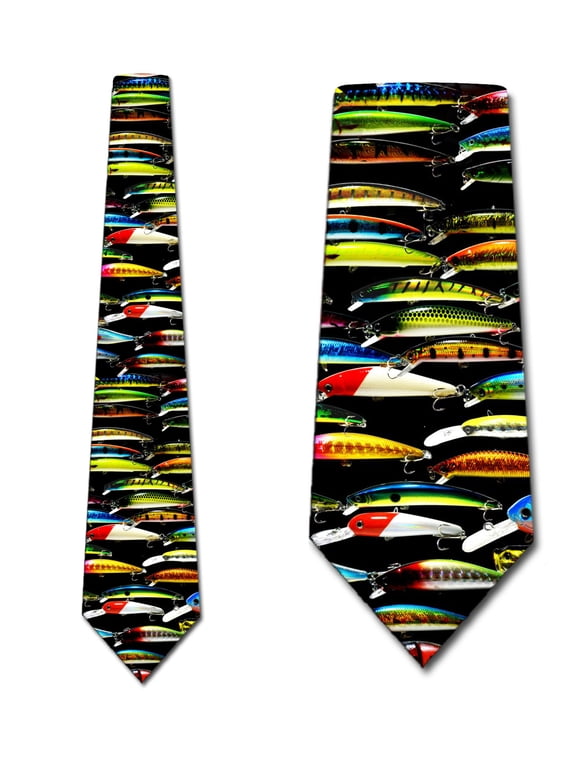 Fishing Ties Mens Lure Necktie Fish Tie Fishing Accessories for Men by Three Rooker