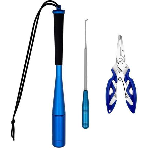 Fishing Tool Kit, Fishing Gear with Fish Hook Remover Tool -Resistant Fishing Pliers and Fish Stunner Hammer, Stainless Steel Fishing Accessories, for Fishermen