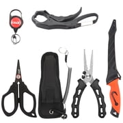 Fishing Tool Kit, Fishing Pliers, Fish Fillet Knife with Sharpener, Fish Lip Gripper, Fishing Braid Scissors, Saltwater 