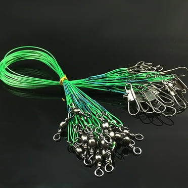 Fishing Tools Fishing Line Steel Wire Leader With Swivel And Snap 20Pcs/Pack