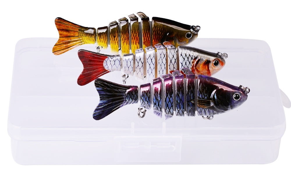 Fishing Topwater Lures for Freshwater and Saltwater, Slow Sinking Bass Fishing Lure, Amazing Fishing Gifts for Men Women, Lifelike Swimbait for Bass Trout Crappie,Must-Have for Family Fishing Gear.