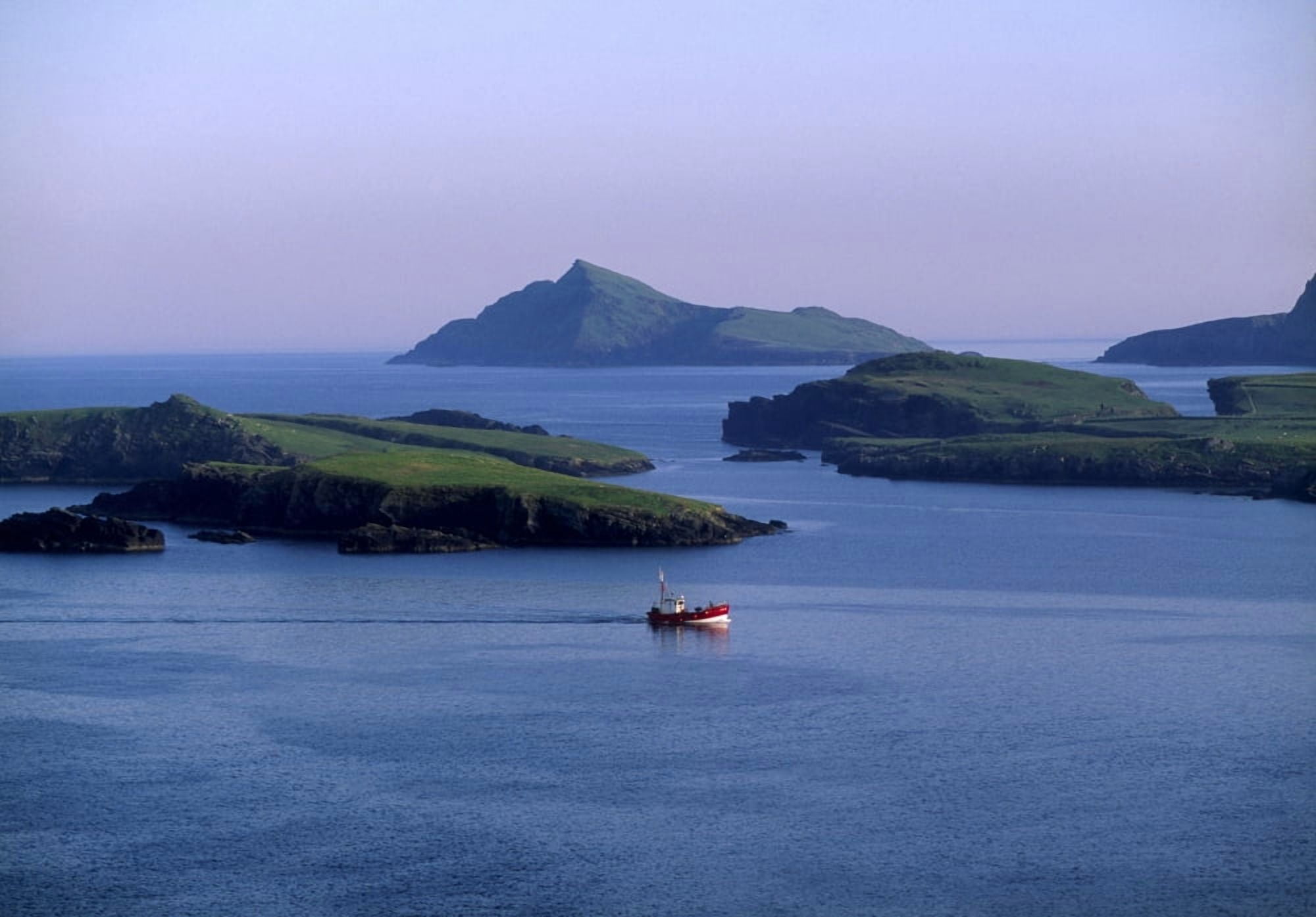 Fishing Trawler Blasket Islands Co Kerry Canvas Art - The Irish Image Collection Design Pics (34 x 22)
