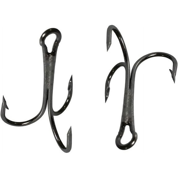 Fishing Treble Hooks Fishing Hooks 50PCS High Carbon Steel Hooks Silver Extra Strong Sharp Triple Hooks for Fishing Split Ring Saltwater & Freshwater Lures (50pcs 4#)