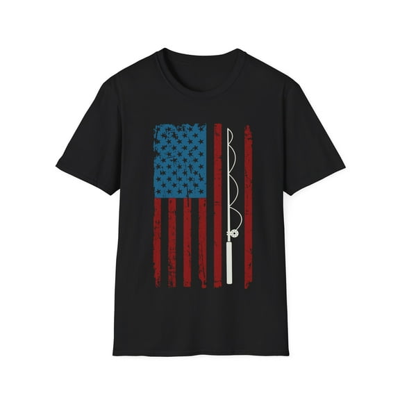 Fishing USA Flag Fish Lover Fishing Expert Fishermen TShirt