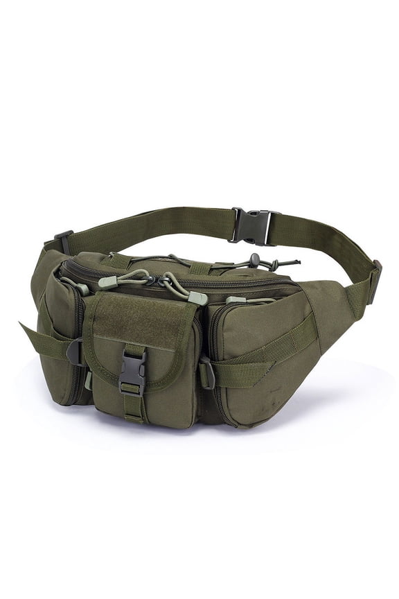 Fishing Waist Bag with Adjustable Belt/Shoulder Strap, Waterproof Tackle Storage Bag, Fishing Fanny Pack for Men, Shoulder Bag, Lures Organizer Pouch, Travel Pack for Running Hiking Outdoor