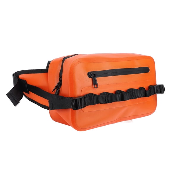 Fishing Waist Pack Bag TPU Water Resistant Large Capacity Breathable Stylish Fishing Gear Bag for Outdoor Use Orange (12.2 inches / 31 cm)