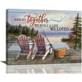 thumbnail image 1 of Fishing Wall Art Farmhouse Lake Cabin Pictures Wall Decor Fishing Canvas Prints Painting Decorations Framed Artwork for Bathroom Living Room Bedroom 16"x12", 1 of 5