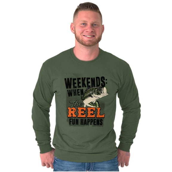 Fishing Weekend When Reel Fun Happens Long Sleeve TShirt Men Women Brisco Brands M