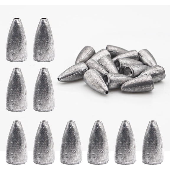 Fishing Weight Sinkers, Lead Worm Weights Fishing Sinkers for Bass Fishing Texas Rigs