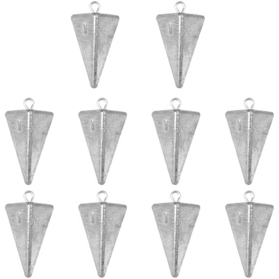 Fishing Weights Pyramid Sinkers Kit Bullet Fishing Weights Sinkers for Ocean Saltwater Surf Fishing Gear Tackle 1oz 2oz 3oz 4oz