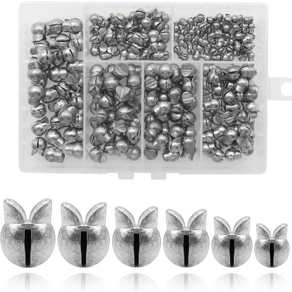 Fishing Weights Sinkers, 250/120pcs Lead Split Shot Fishing Sinkers Open Mouth Design Weights Clip Freshwater Saltwater Fishing Accessories