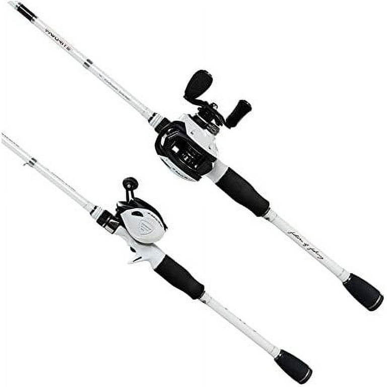 Fishing White Casting Combo Rod And Reel Combo 7'1' Medium Heavy Fast  Action Rod Right Handed Retrieve Reel