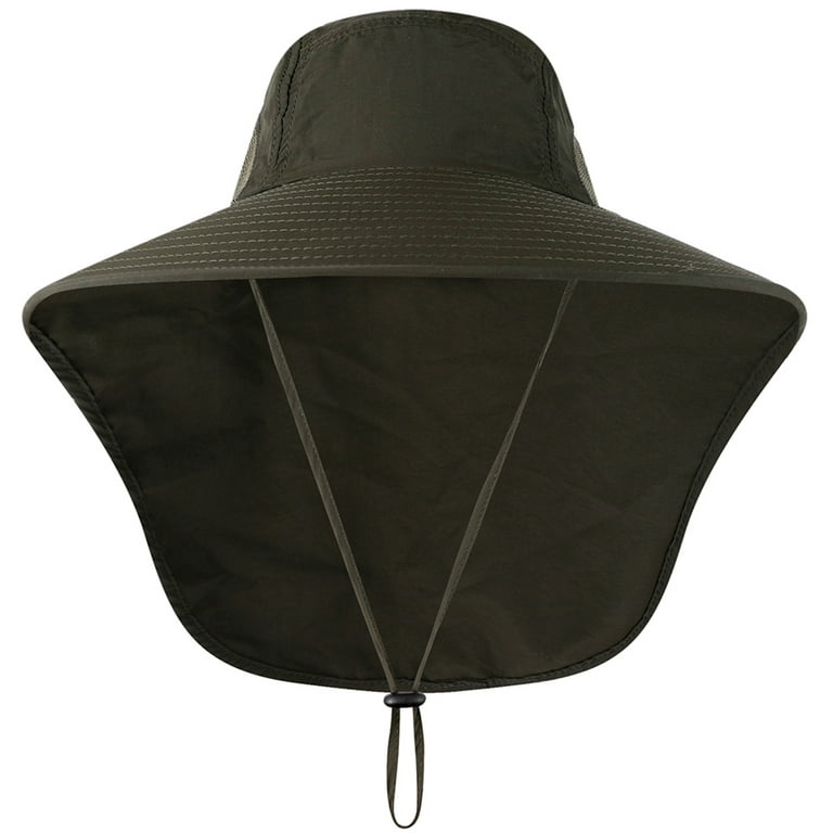 Fishing Wide Brim Sun Hat with Neck Flap for Travel Camping Hiking Boating  