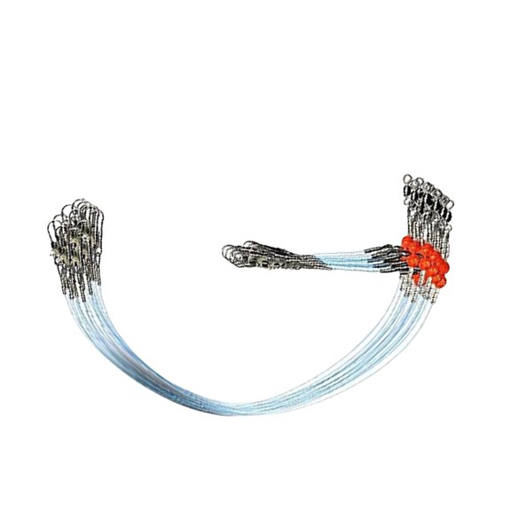 6Pcs Fishing Rigs Fishing Wire Leader Line Rigs with Swivels Nylon Wire Leader for Hooks Saltwater Fishing Tackle