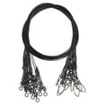 thumbnail image 1 of Uxcell Fishing Wire Leader Line, Steel Heavy Saltwater Fishing Leader Line High Strength with Rolling Swivel and Snap Black, 1 of 5