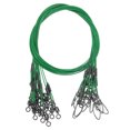 thumbnail image 1 of Uxcell Fishing Wire Leader Line, Steel Heavy Saltwater Fishing Leader Line High Strength with Rolling Swivel and Snap Green, 1 of 5