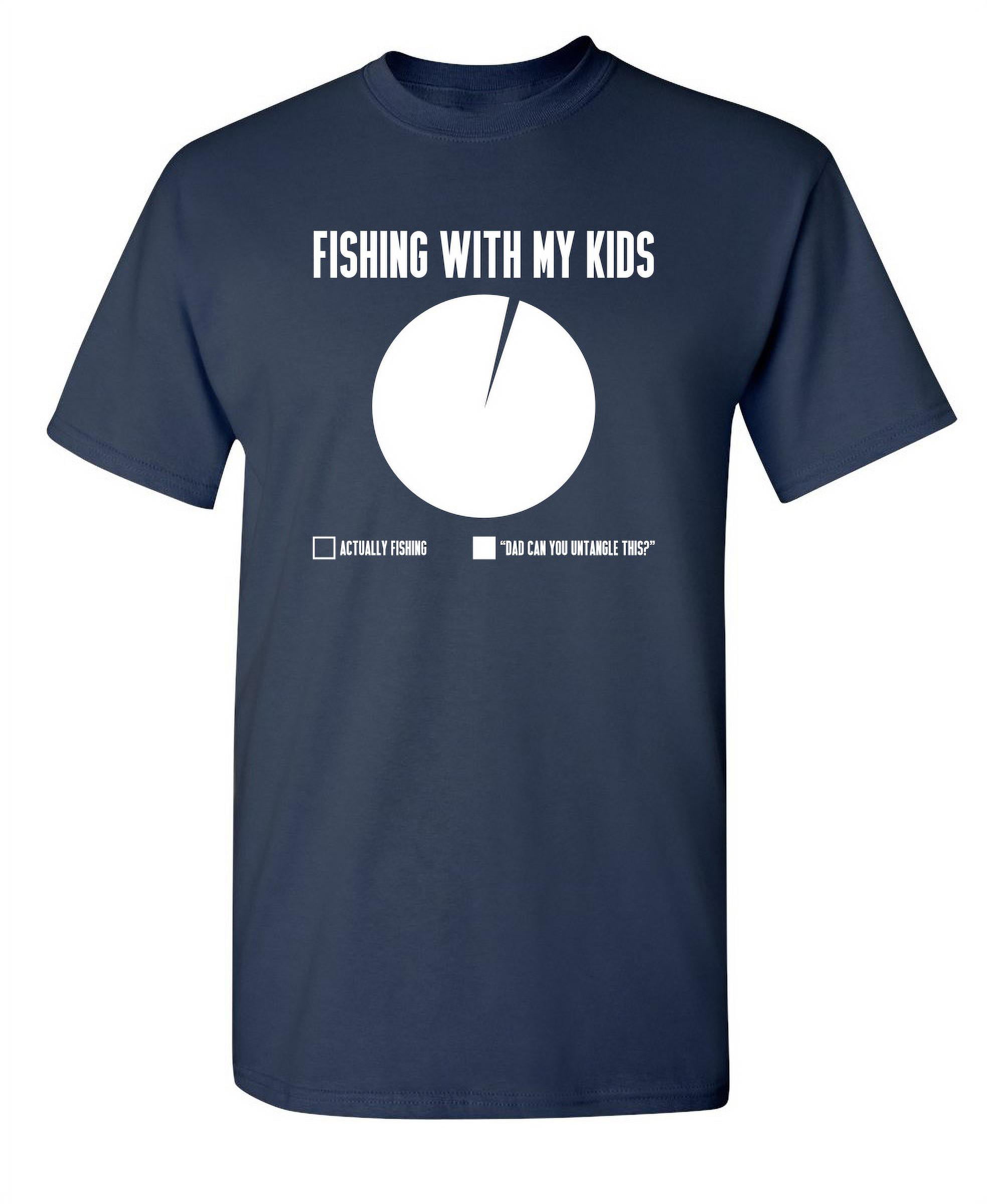 Fishing With My Kids Sarcastic Humor Graphic Novelty Funny Youth T Shirt 