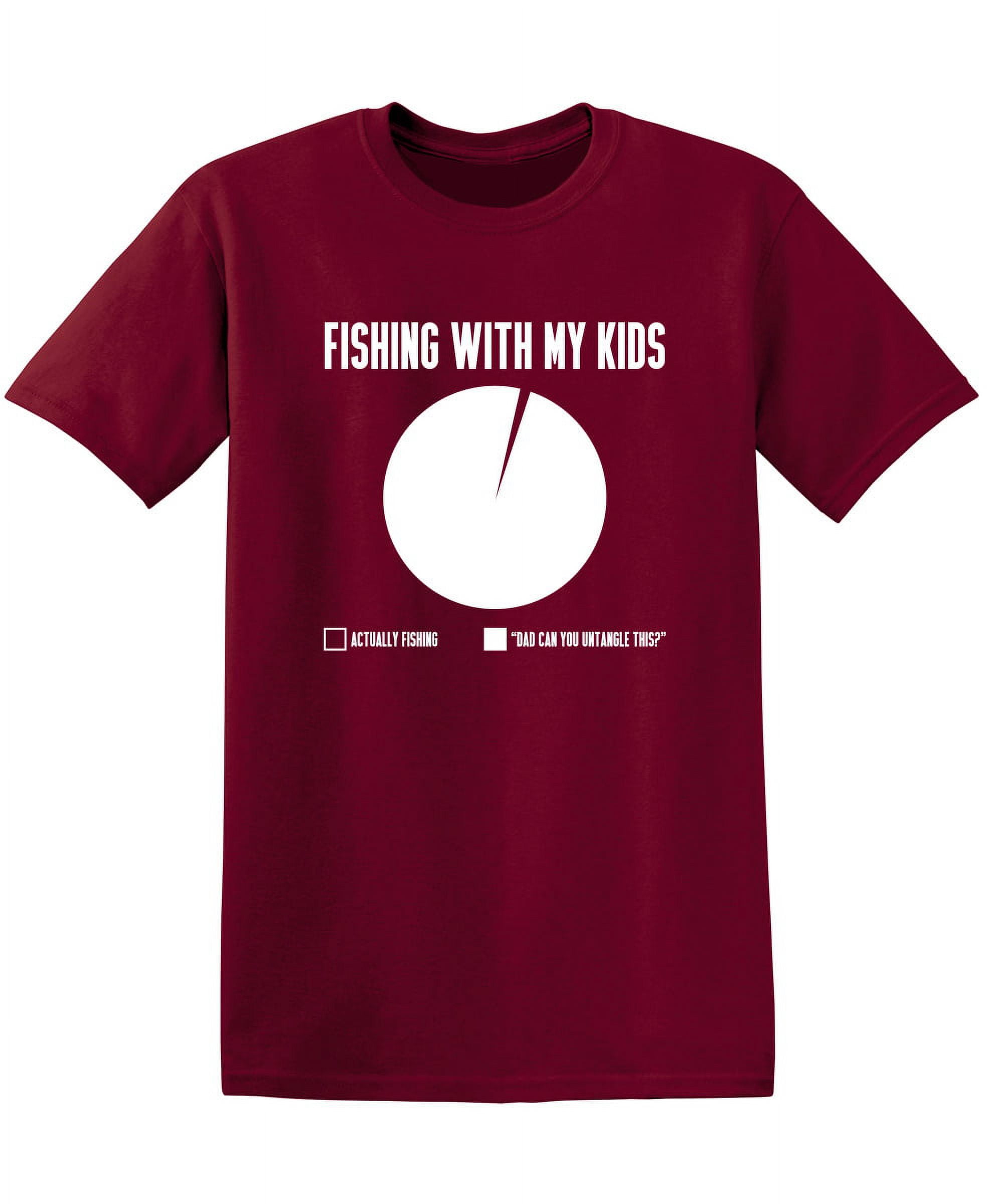 Fishing With My Kids Sarcastic Premium T Shirt Adult Humor Funny Saying  Graphic Tee For Xmas Pre Birthday Anniversary Gift Hilarious Novelty Tshirt