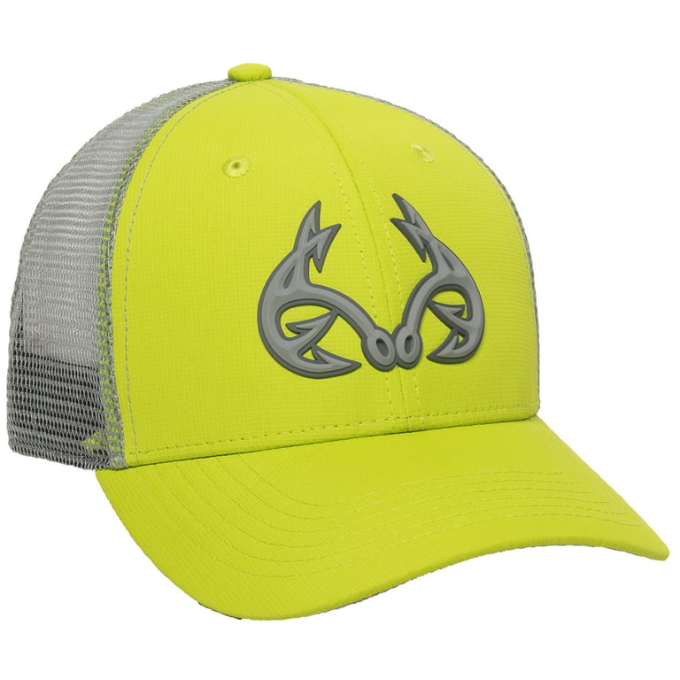 Realtree Fishing Yellow Mesh Back Cap, Men's, Size: Adjustable