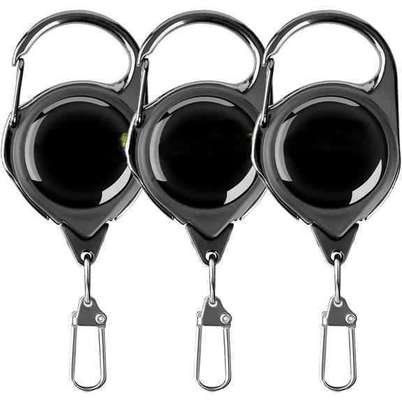 Fishing Zinger Retractor 3 Pcs Fly Fishing Anglers Tool Gear Combo Steel Cord