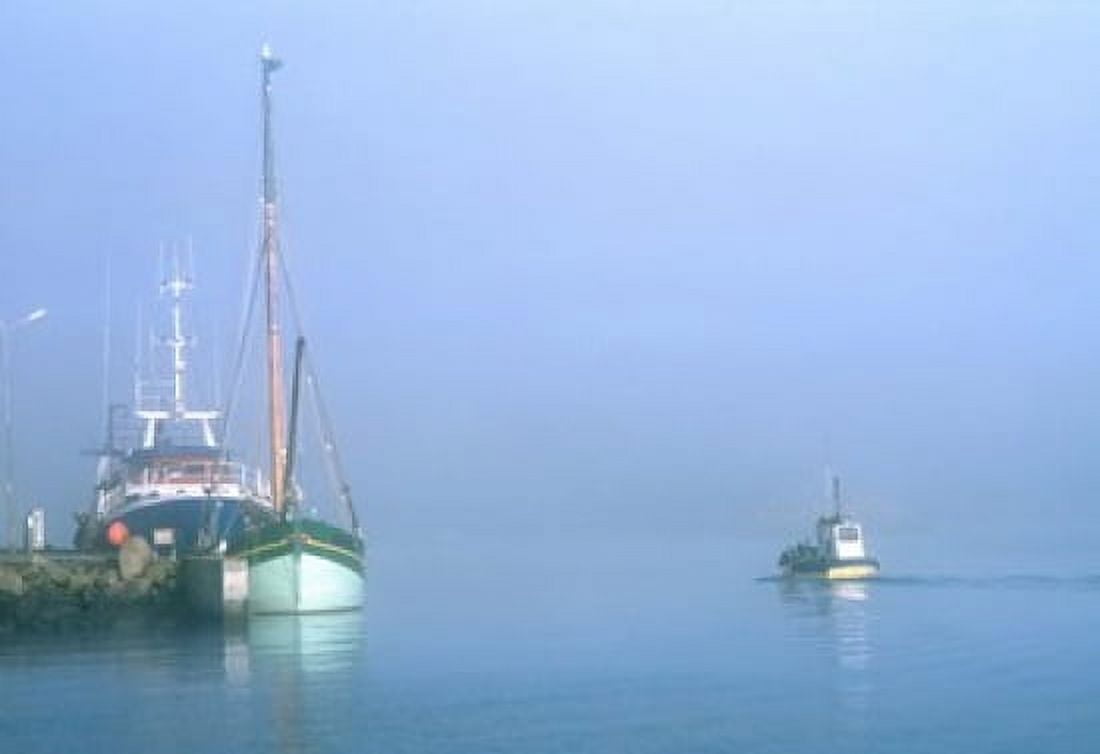 Fishing boats at Loctudy harbor Brittany France Canvas Art - Panoramic Images (36 x 25)