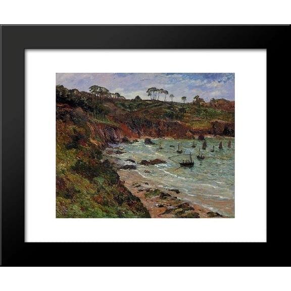 Fishing for Sprats in Winter at Douarnenez 20x24 Framed Art Print by Maufra, Maxime