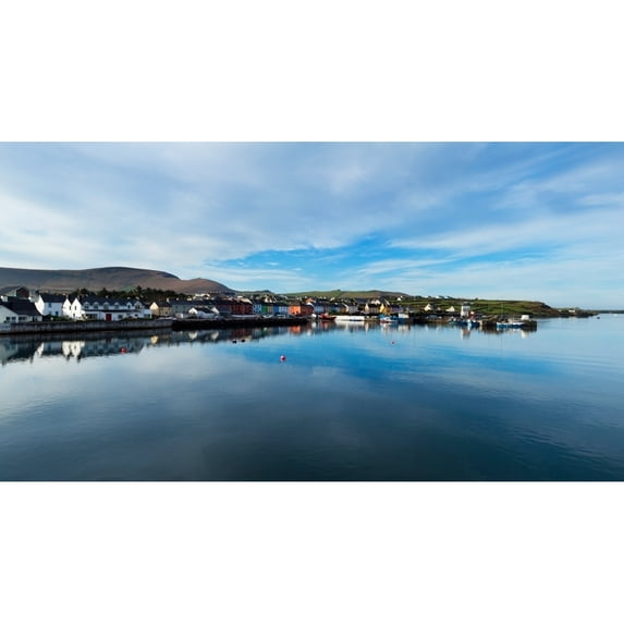 Fishing harbor, Caherdaniel, Iveragh Peninsula, Ring Of Kerry, County Kerry, Republic of Ireland Poster Print (36 x 12)