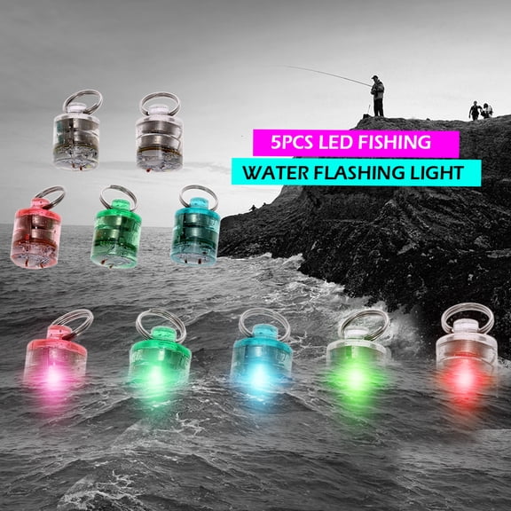 Fishing lamp,Squid Bait Lure Lamp 5pcs Led Drop Round Shape Squid Led Drop Round Fish Shape Squid Bait Hxber Siuke Lure 5pcs Huiop