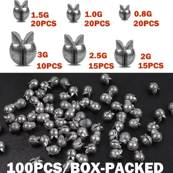 Fishing lures Split Ring Fish Snap Connecto Fishing Weight Split Shot Sinker Box