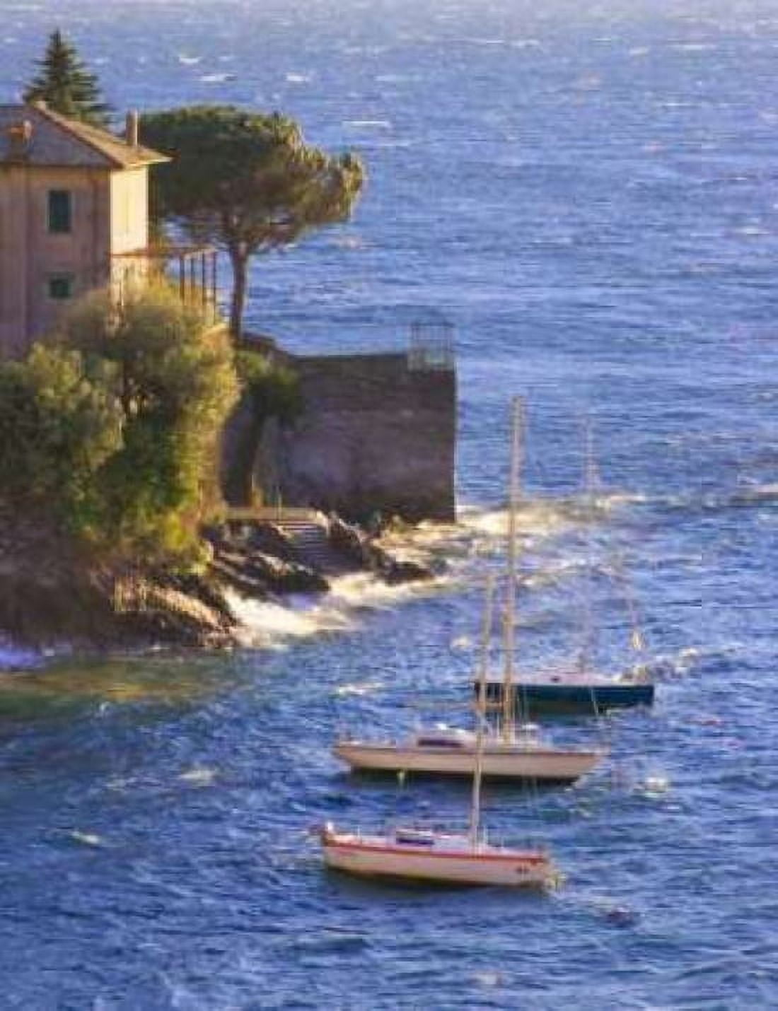 Fishing on Lake Como Canvas Art - Rita Crane (22 x 28)