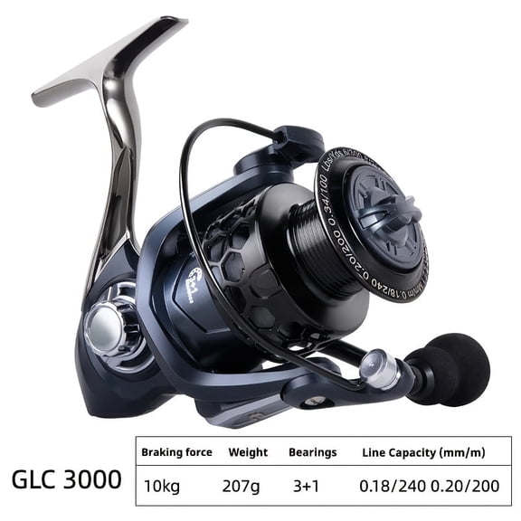Spinning Reel 3000 4000 5000 - Metal Surf Fishing Reel With 3+1 Bearings 5.2:1 Gear Ratio And 22lbs Drag Power Heavy Duty For Long Distance Casting In Saltwater Ideal For Sea And Lake Fishing