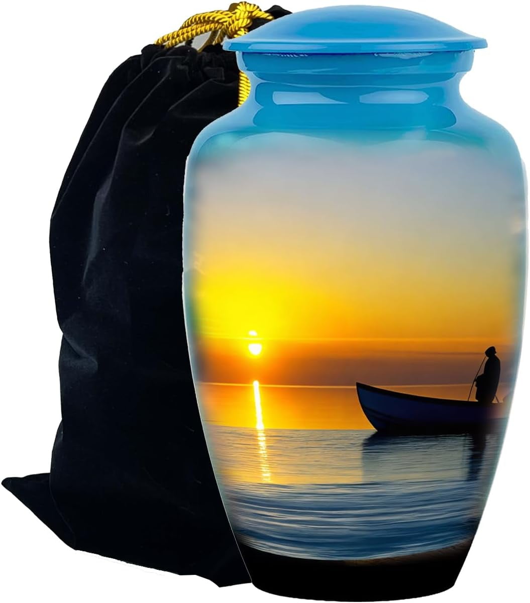 Fishing urn, fishing Human Ashes Adult urn-Fishing Urn for Human Ashes urn-Fishing Cremation Urn for Ashes urn- Decorative Cremation Fishing Urn for Women and Men