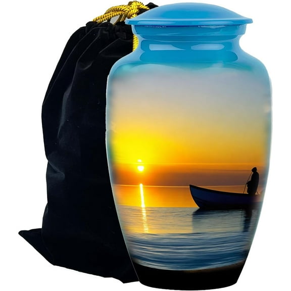 Fishing urn, fishing Human Ashes Adult urn-Fishing Urn for Human Ashes urn-Fishing Cremation Urn for Ashes urn- Decorative Cremation Fishing Urn for Women and Men
