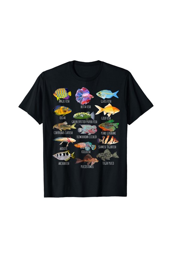 Fishkeeping Fish Species Biology Types Of Aquarium Fish T-Shirt