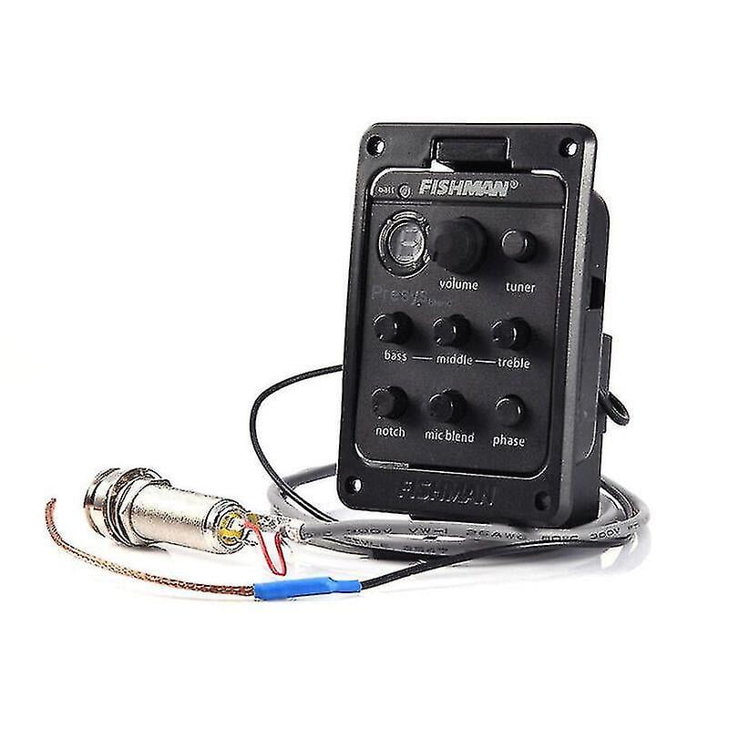 KINGDUO Presys 301 Preamp Para Guitarra - Ecualizador De 3 Bandas, Sintonizador LED, Mic/Piezo Blend
