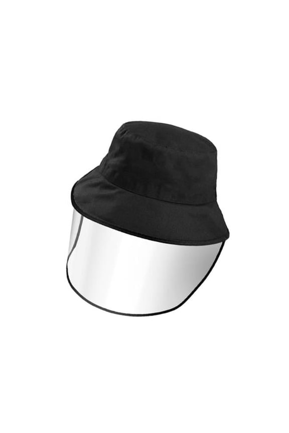 Fishman Face Shield Removable Sun Bucket Cap Face Cover Protect Against UV Spitting Saliva Dust Wind Protective Hat, Black - Unisex