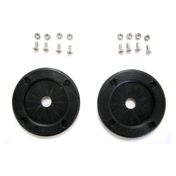 Fishmaster T-Top Rod Grommets for Fishing Rods - Pair, Marine Grade Rubber, Black