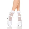 thumbnail image 1 of Fishnet Anklet with Ruffle Trim - White, 1 of 1