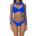 thumbnail image 1 of Fishnet Bodysuit Mesh Bodystocking Sexy Lingerie For Women Lace Babydoll Bodysuit Tight Nightwear, 1 of 3
