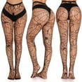 thumbnail image 1 of Fishnet Bodysuits Catsuit Womens Transparent Open Crotch See Through Full Body Stockings Mesh Hot Lingerie Fishnets Shorts Women Elegant Christmas Stockings Thick Stockings for Women Garter Pantyhose, 1 of 5