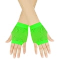 thumbnail image 1 of Fishnet Gloves Fingerless Mesh Gloves for Women Girls 80s Party Neon Fishnet Gloves for Halloween, 1 of 3